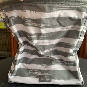 Mini Storage Bin in Grey Brush Strokes